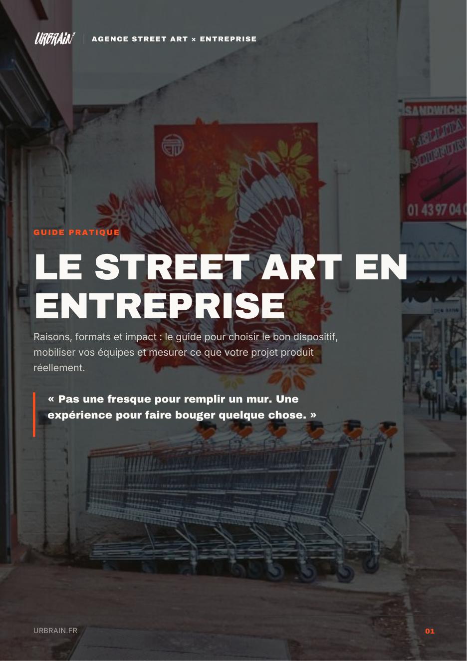 Couverture du guide street art en entreprise Urbrain